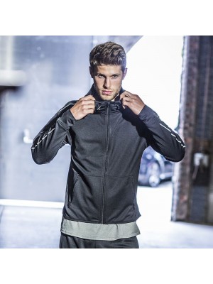 Plain Lightweight running hoodie with reflective tape Tombo 180 GSM